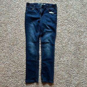 Cat & Jack boys, dark wash, jeans, stretch, skinny, size 16